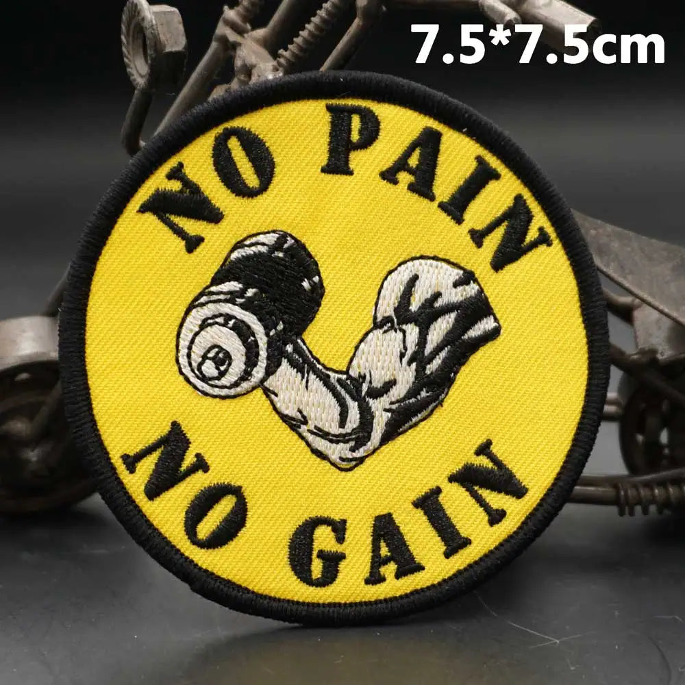 Patch brodé haltérophilie — À coudre sur vêtements, sacs et casquettes
