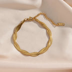 Bijoux dorés à chaîne torsadée – Collier, bracelet ou ensemble