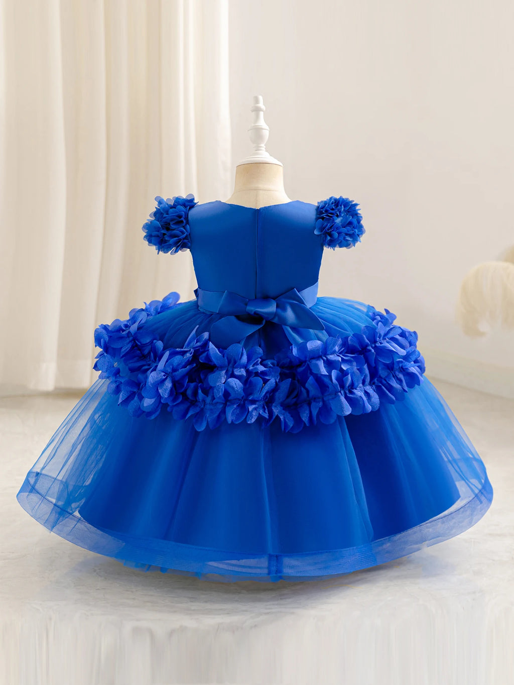 European and American children's lace princess dresses, festive puffy skirts, gauze dresses, floral dresses for baby girls