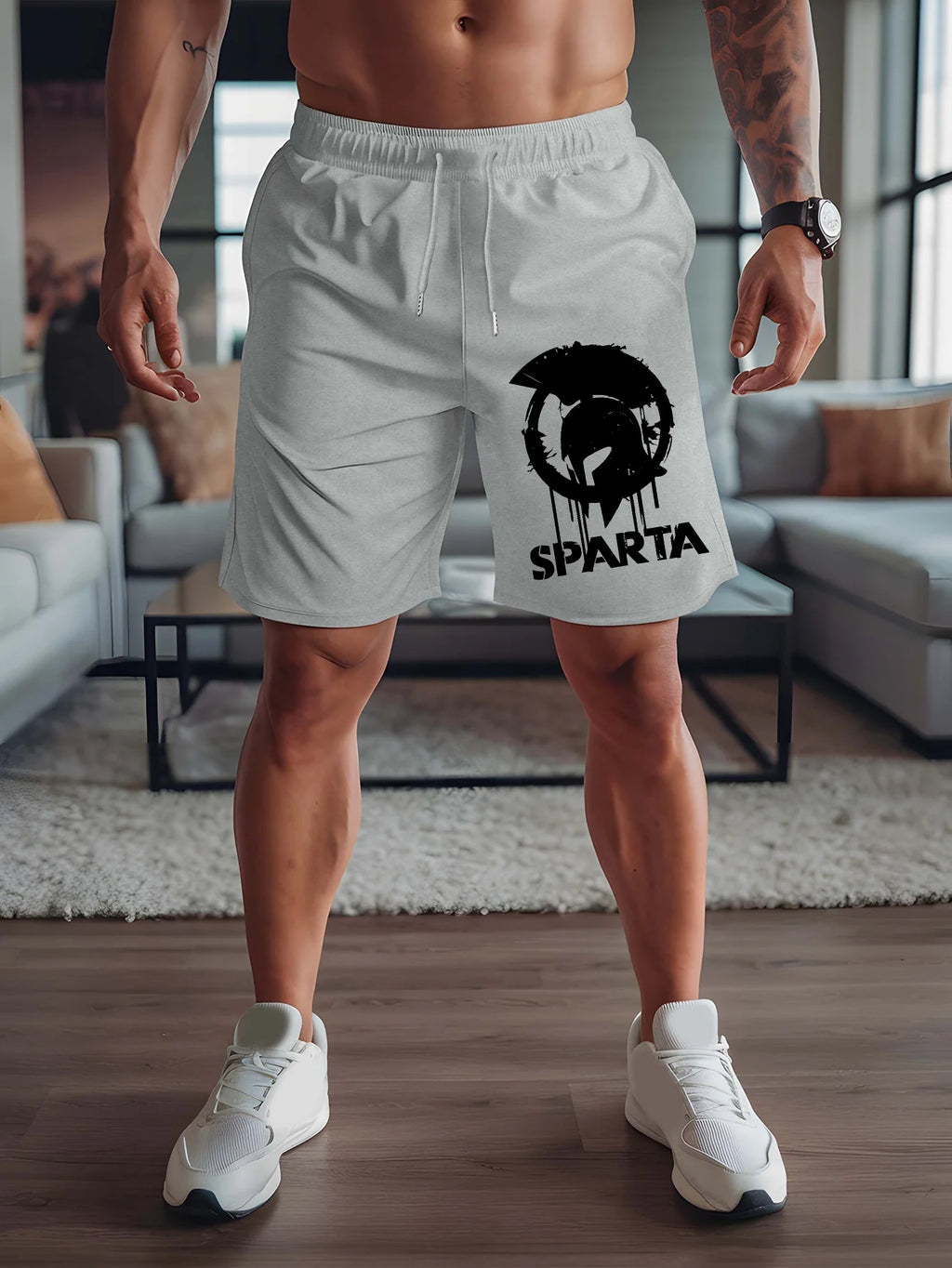Short de Sport Homme – Casual Confortable Été Coton-Polyester XS-XXL