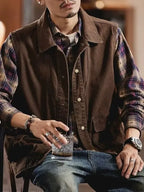 American Retro Workwear Denim Vest Men's Spring New Loose Casual Outdoor Jacket Coat Youth Urban Fashion All Seasons