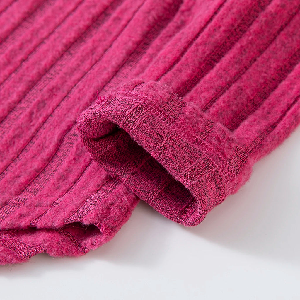 Baby Girl Clothes Set 3-8Y Knitted Long Sleeve Tops + Pants Kids Ribbed Jumpsuit Autumn Winter Warm Outfit Children Clothing