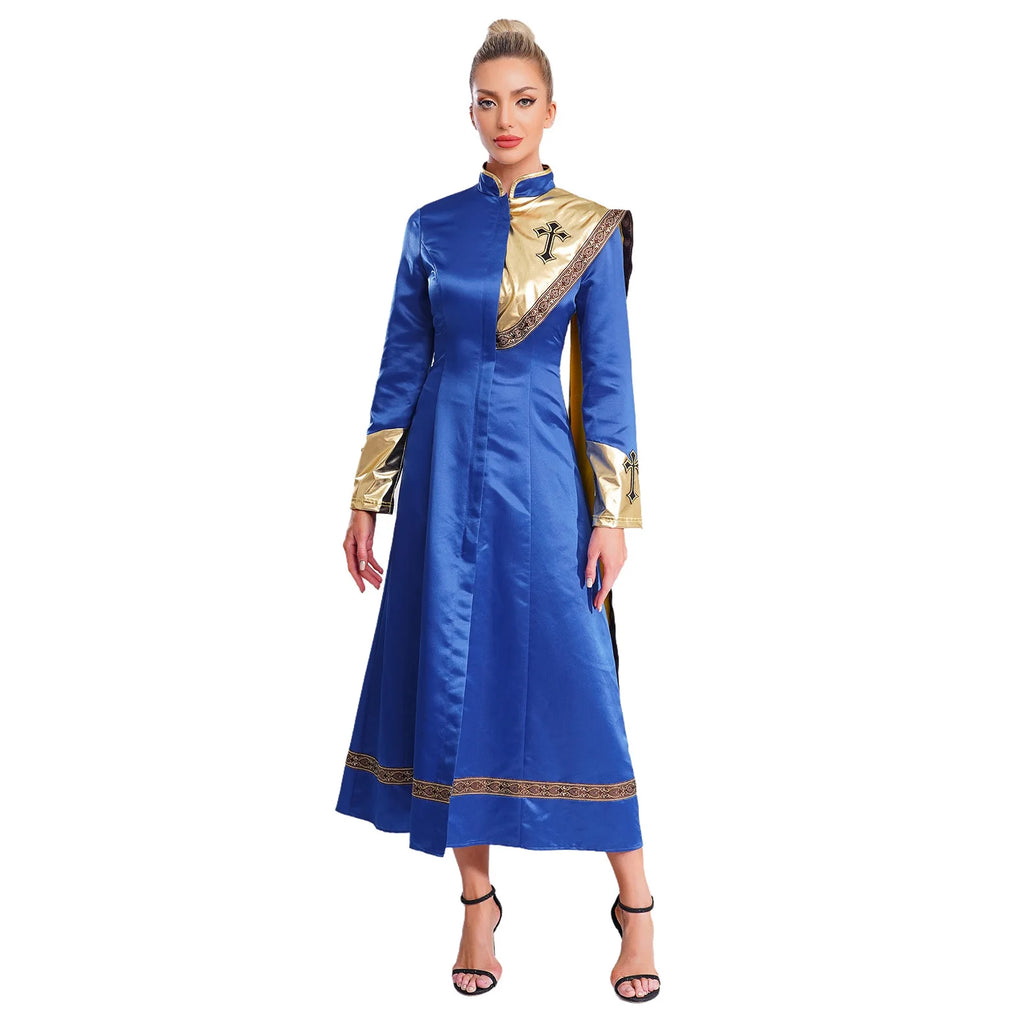 Robe longue femme asymétrique – Détails brillants