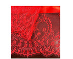 Women's Sheer Lace Robe Sexy See Through Nightgown with Jacquard Lace