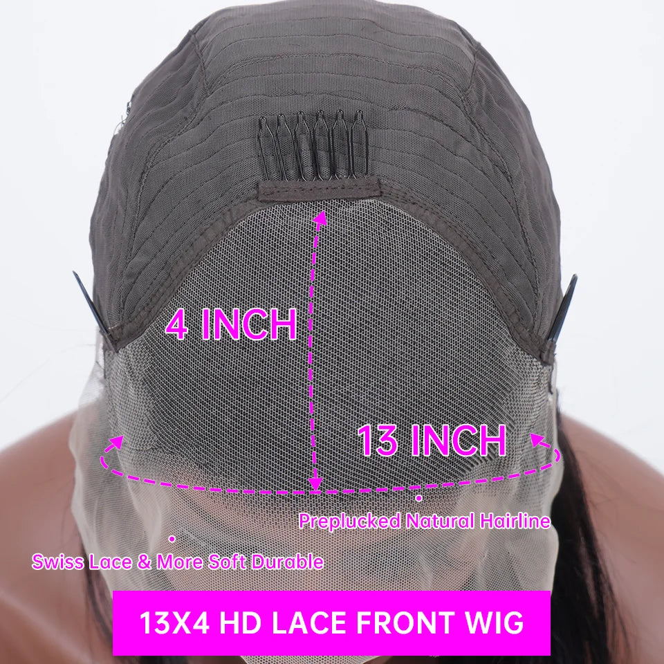 Deep Wave Frontal Wig 13x4 13x6 Hd Lace 30 Inch Chocolate Brown Curly Lace Front Human Hair Water Wave Brazilian Wigs For Women