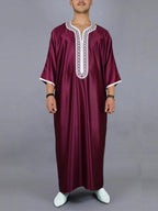 Moroccan ethnic style men's robe, Muslim Eid al Fitr formal attire,