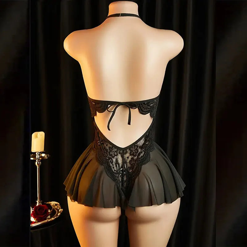 Desire Night Erotic Costumes Sexual Temptation With Open Crotch Women Lingerie Hot Dress Babydoll Sex Bodysuit 18 xxx Underwear