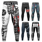 Legging Compression MMA Homme – BJJ Kickboxing Fitness Impression 3D