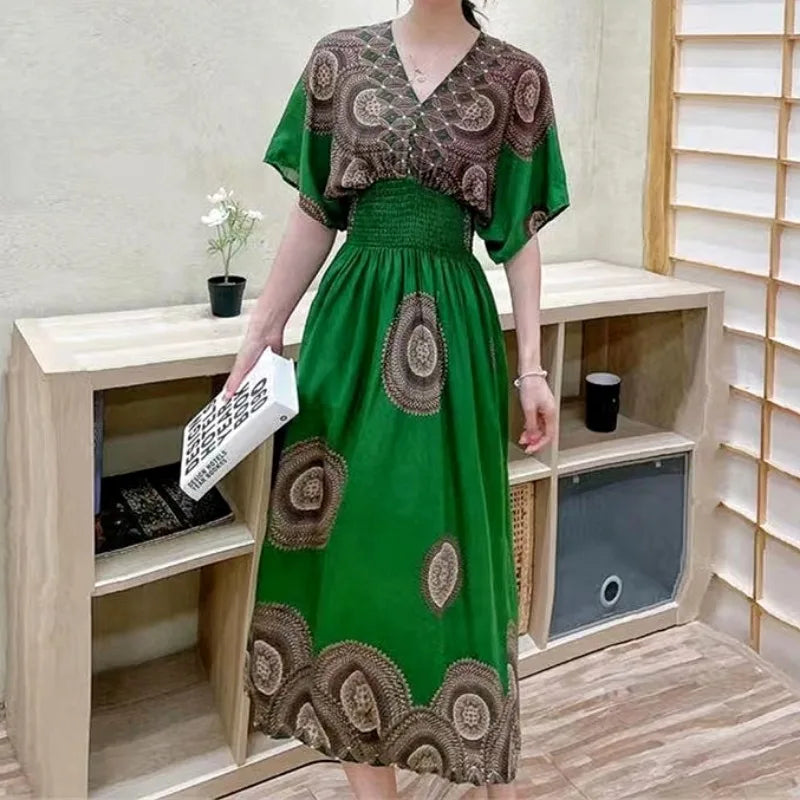 Robe Longue Bohème Imprimée
