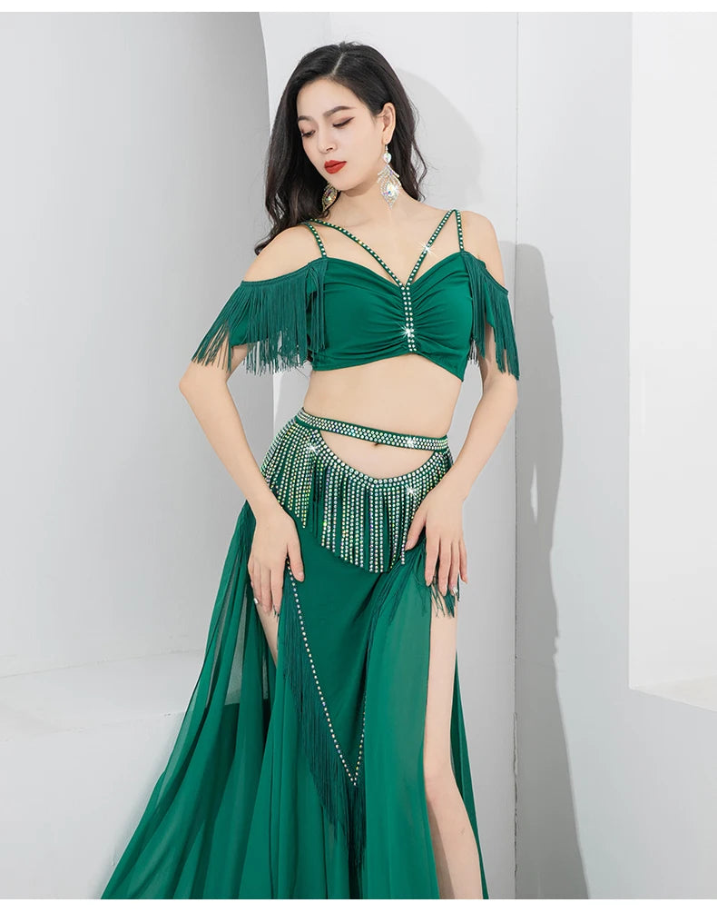 Belly Dance Costume Dance Wear Adult Belly Dance Lesson Wear Dress Suit Practice Clothes Skirt Bellydance Professional Dancing