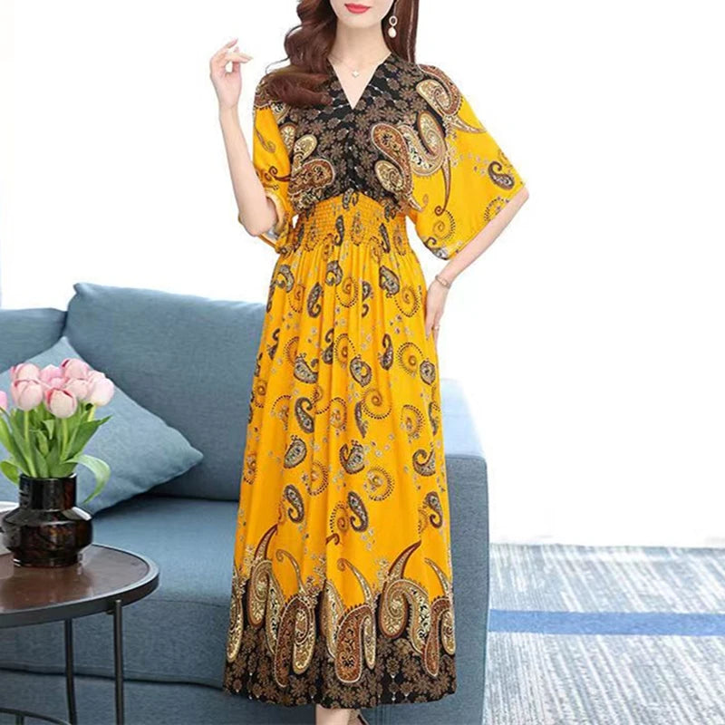 Robe Longue Bohème Imprimée