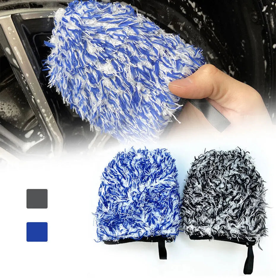 SEAMETAL Car Cleaning Brush Car Cleaning Wheel Brush Super Soft Car Detailing Pocket Mitt Brush Tool for Car Care Accessories