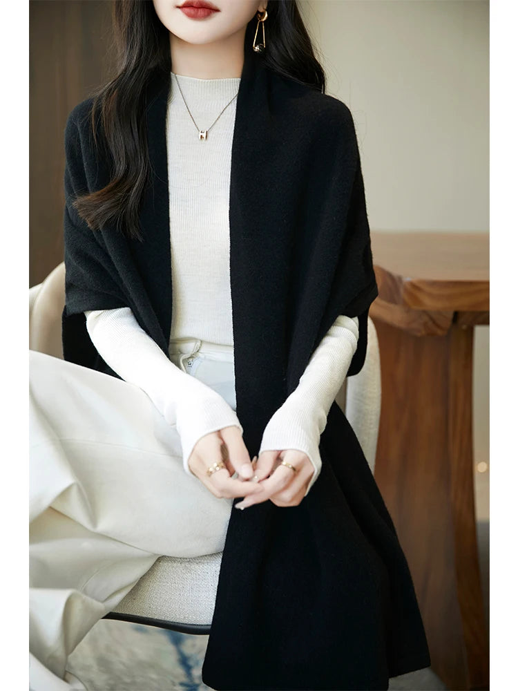 Cardigan Laine Mérinos 100% Femme – Cachemire Doux Col V Automne Hiver