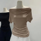 Summer Women's Slim Fit Multi Style Casual Fashion Short Sleeved T-shirt Basic Versatile Breathable Plus Size Shirt Top