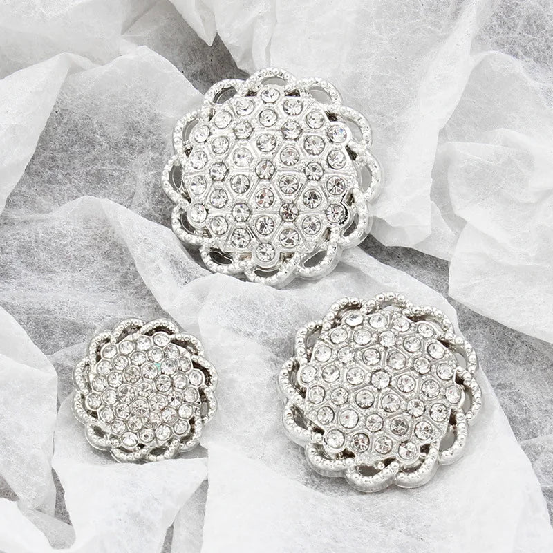 Boutons Strass Cristal DIY – Lot 6 Pcs Couture Robe Manteau Décoration