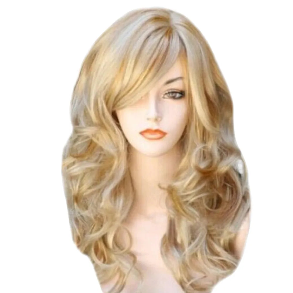 Long Curly Blonde Wig Natural Wavy Synthetic Hair Wig For Women Daily Party Cosplay Ondulado Natural Para Mujer 2026 Trending