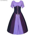 Costumes Halloween pour femmes,robe trapèze rétro médiévale,couleur