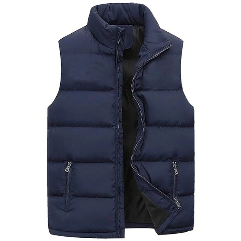Veste sans manches homme – Fermeture zippée et coupe ample