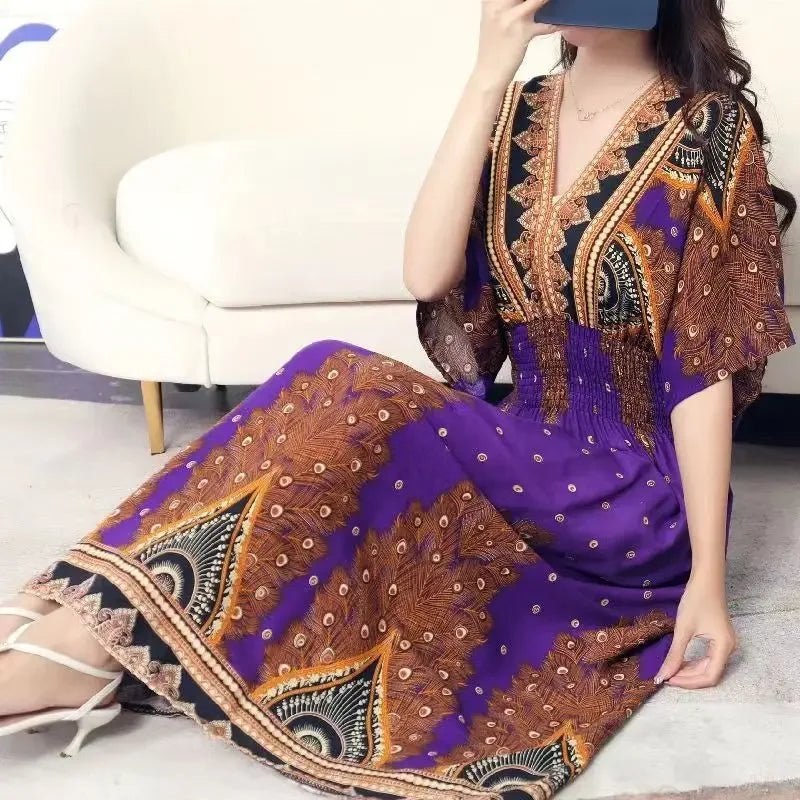 Robe Longue Bohème Imprimée