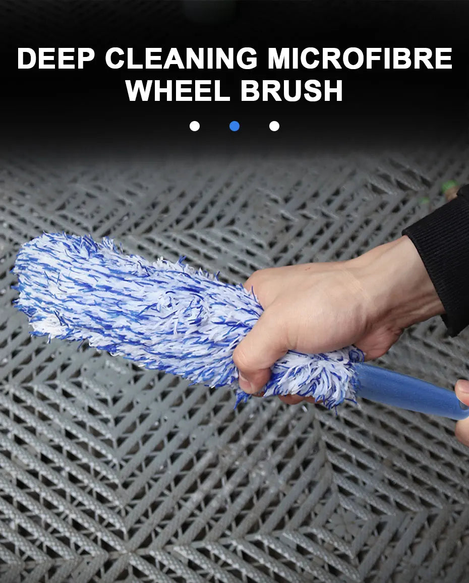 SEAMETAL Car Cleaning Brush Car Cleaning Wheel Brush Super Soft Car Detailing Pocket Mitt Brush Tool for Car Care Accessories