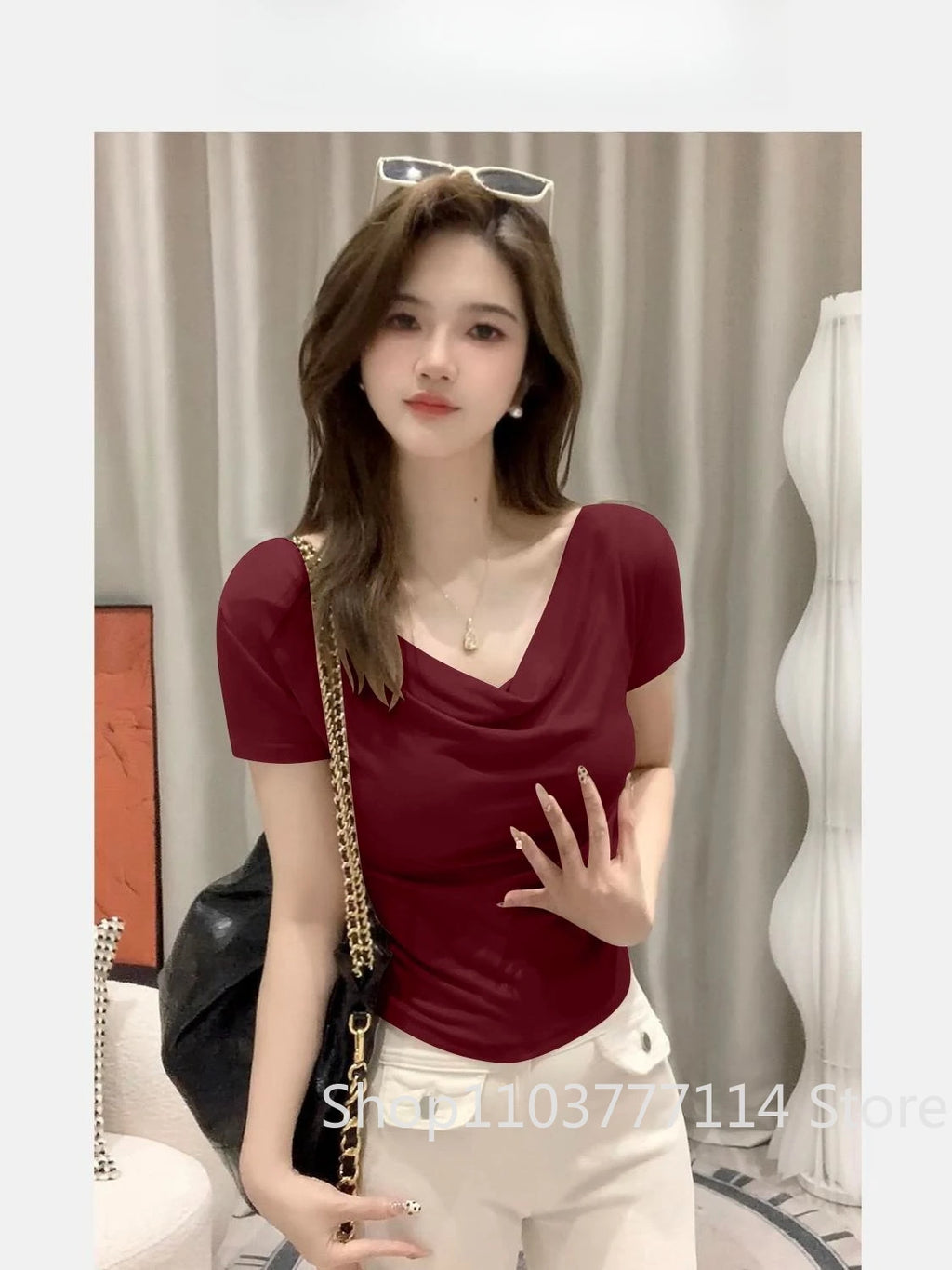 Summer Women's Slim Fit Multi Style Casual Fashion Short Sleeved T-shirt Basic Versatile Breathable Plus Size Shirt Top