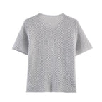 Women's Clothing 2025 New Style European And American Fashion Simple Pearl Decoration Knitted Top Knitted Vest