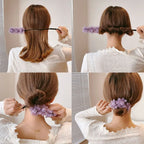 Accessoire à chignon fleuri – Ornements effet perlé