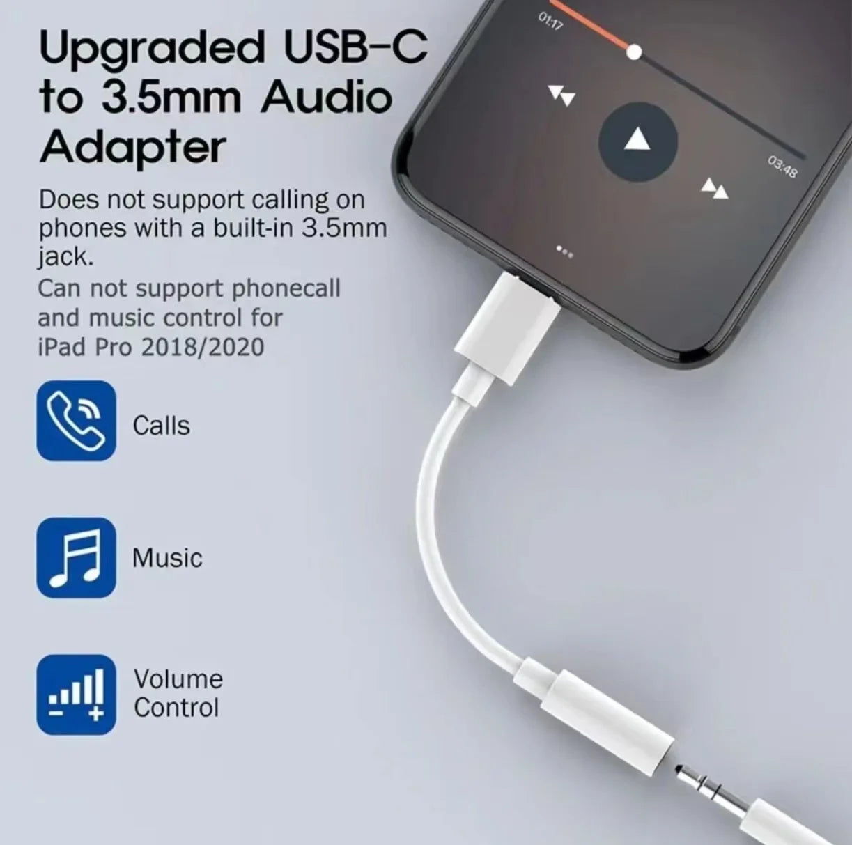 Adaptateur USB-C vers Jack 3.5mm Audio