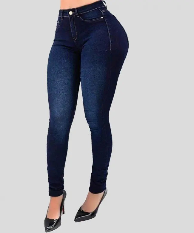 Jeans Donna Sexy Skinny Versatile Pocket Button Retro Trousers Mujeres Женская Одежда Осеняя Elastic Jeans Women Vaqueros Largos