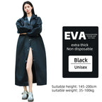Unisex Adult EVA Waterproof Long Raincoat Hooded Drawstring Design Portable Outdoor Travel Fishing Camping Windproof Rain Wear