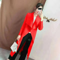 Trench-Coat Femme Plissé LANMREM – Col Revers Ample Cardigan Printemps Été 2025
