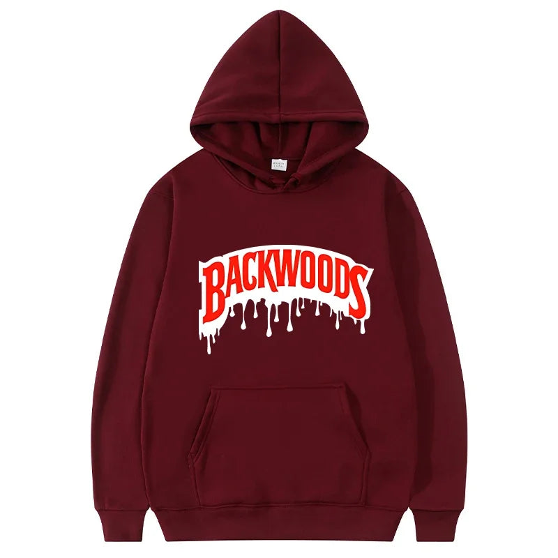 Dripping Backwoods Hoodies Men Fashion Letter Graphic Printed Sweatshirts Women Casual Cool Harajuku Streetwear Hooded Pullovers