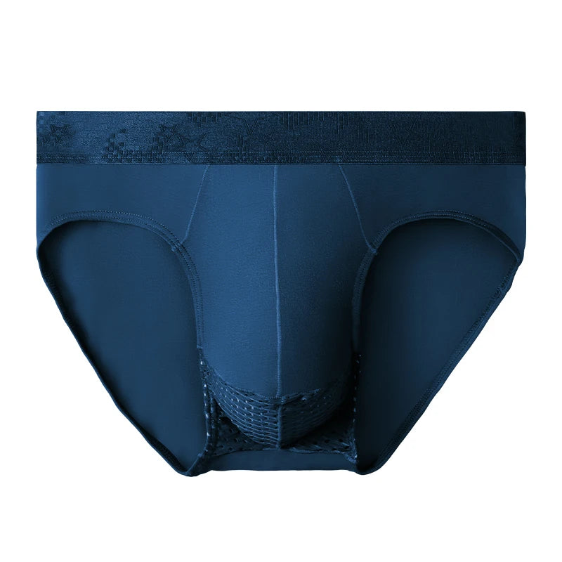 Scrotum Support Underwear Men's Briefs Modal Summer Thin Pants Ice Silk Breathable Mesh Sexy Shorts