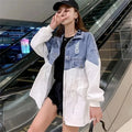 Veste Jean Femme Mi-Longue – Casual Grande Taille Printemps Automne S-3XL