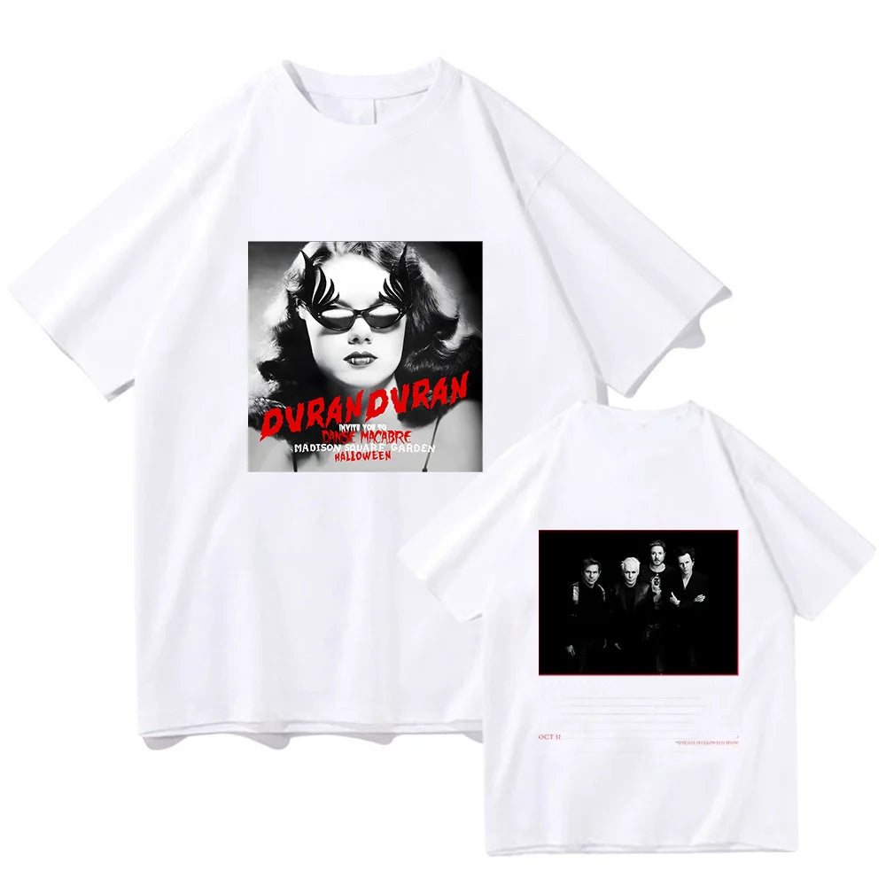 Fashion Vintage Men's Women T-shirt Duran Duran 2024 Concert Tour Tee-shirt Large High Quality Cotton Tshirt O-neck Unisex Tops
