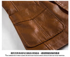 Veste homme en simili-cuir PU – Col à revers et coupe ajustée