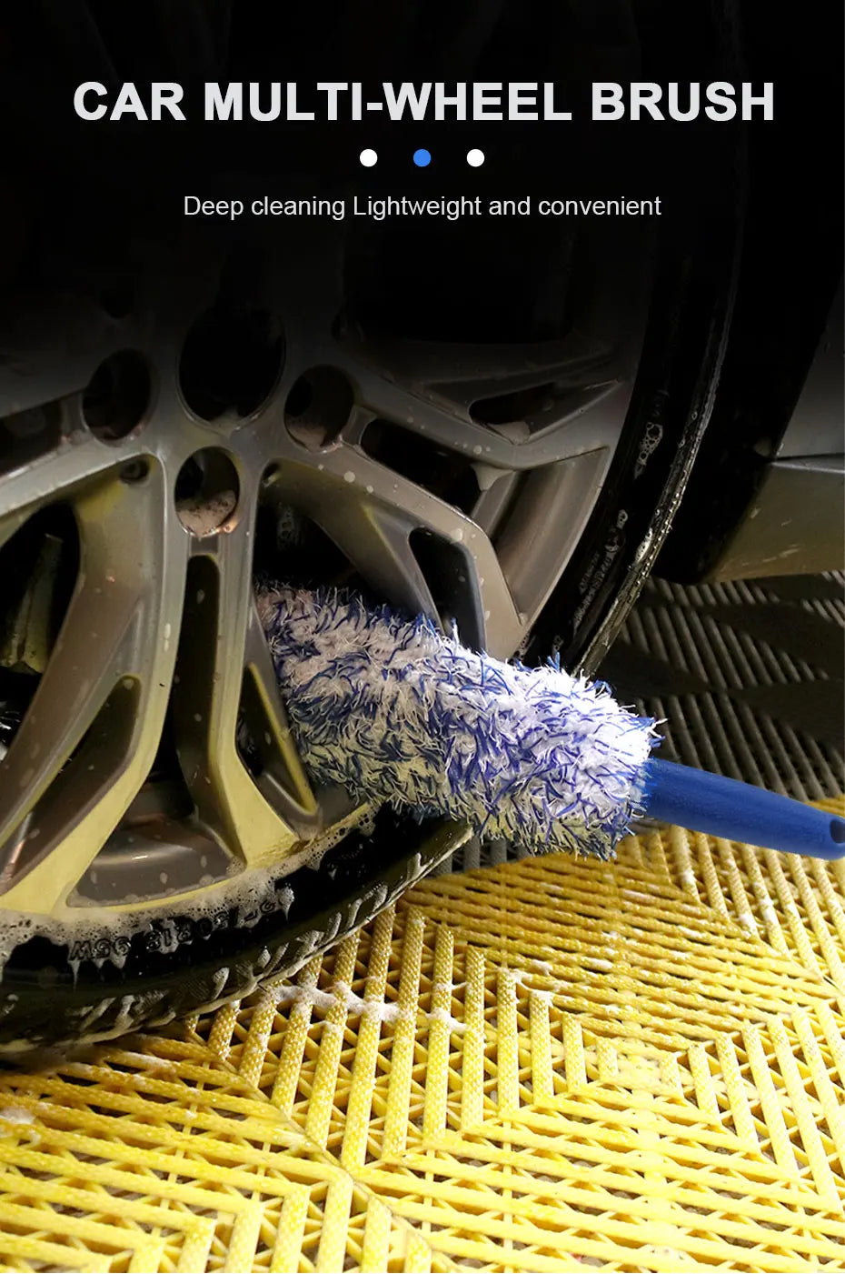 SEAMETAL Car Cleaning Brush Car Cleaning Wheel Brush Super Soft Car Detailing Pocket Mitt Brush Tool for Car Care Accessories