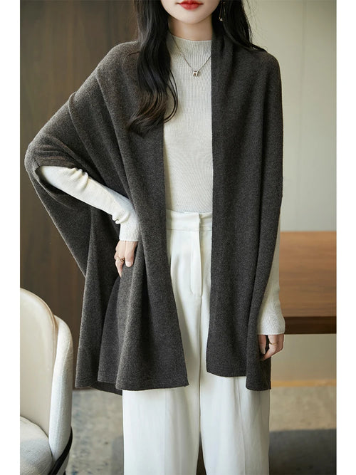 Cardigan Laine Mérinos 100% Femme – Cachemire Doux Col V Automne Hiver