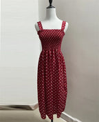 robe femme Summer Polka Dot Womens Dresses Elegant Square Neck