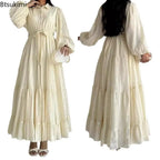 2026 New Women's Fashion Arab Long Robe Lady Party Dresses Spring
