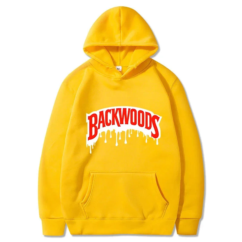 Dripping Backwoods Hoodies Men Fashion Letter Graphic Printed Sweatshirts Women Casual Cool Harajuku Streetwear Hooded Pullovers