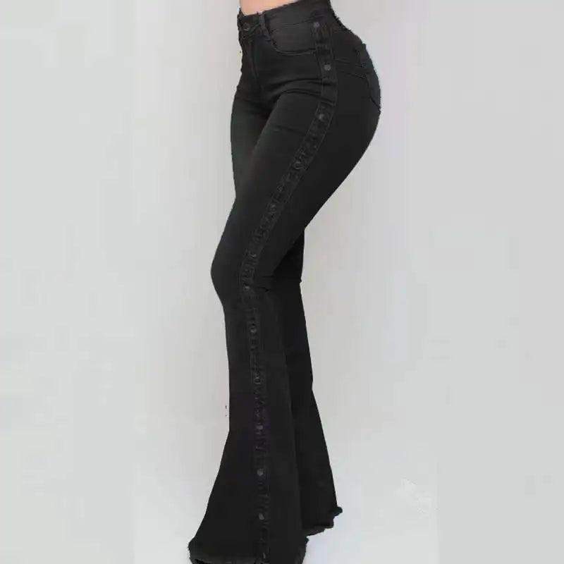 Women's Clothing New Jeans European American 2025 new popular high waisted elastic floor speaker jeans women long pants Jeans