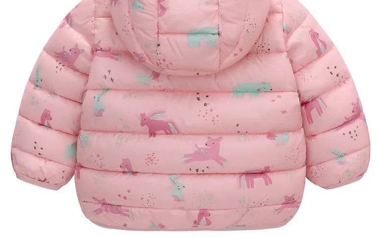 Doudoune Enfant Dinosaure À Capuche – Chaude Hiver 1-6 Ans Unisexe