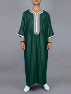 Moroccan ethnic style men's robe, Muslim Eid al Fitr formal attire,