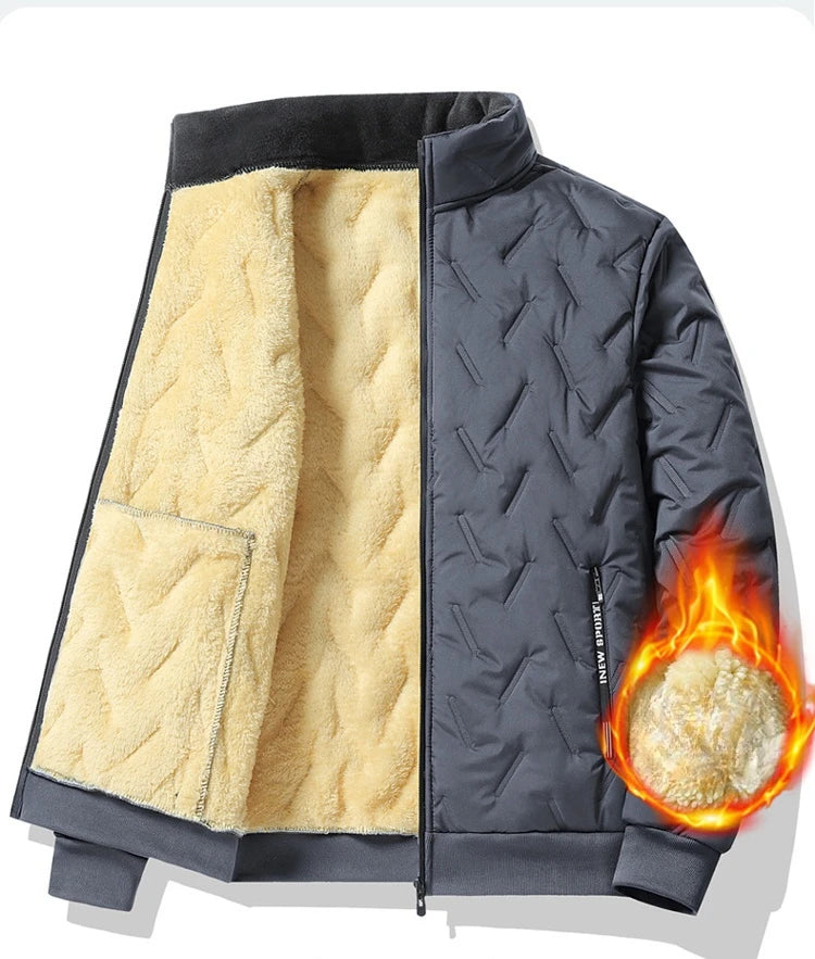 Parka Homme Laine d’Agneau – Imperméable Légère Col Montant Hiver