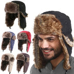 Unisex Warm Men's Women's Trapper Cap Aviator Trooper Earflap Winter Flaps Ski Hat New Er Hats Russian Faux Fur Hats
