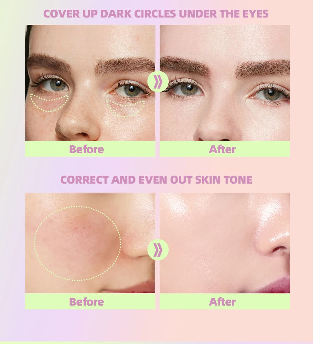 QIBEST Protective Pre-makeup Cream Even Skin Tone Brightening Base Mild Non-irritating Isolation Concealer