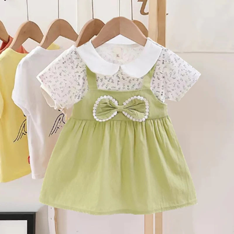 0-4Y Baby Girl Dress Cute A-Line Princess Costume Casual Striped Cotton Children Clothing Infant Outfit Vestidos Kid Girl A1158