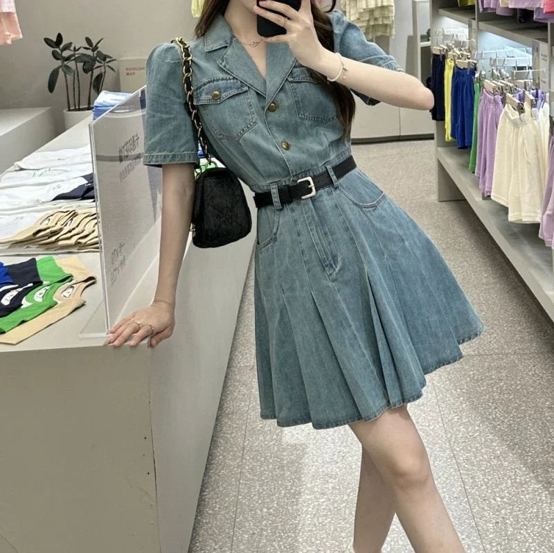 Female Dresses Coquette Bodycon Beach Sexy Corset Women's Dress Tight Denim Fashion Summer 2025 Korean Style Clothing One Pieces