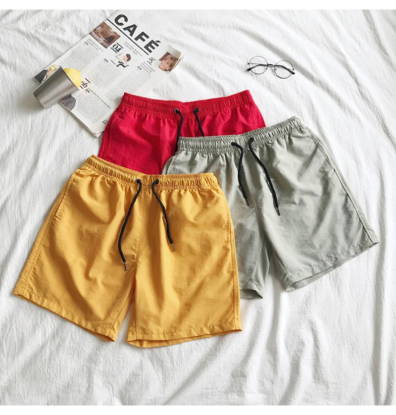 Men Summer Swim Shorts Trunks Beach Board Shorts waterproof Men's Running Sports Surffing Casual Short pants beach fitness pants